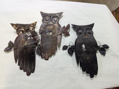 Metal Wall Decor Owls