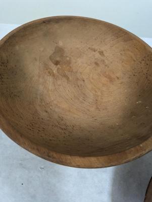 Vintage Hand Turned Wooden Dough Bowls - 1 Munising