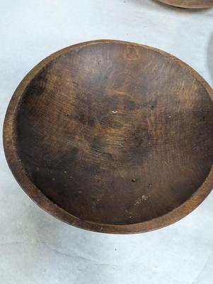 Vintage Hand Turned Wooden Dough Bowls - 1 Munising