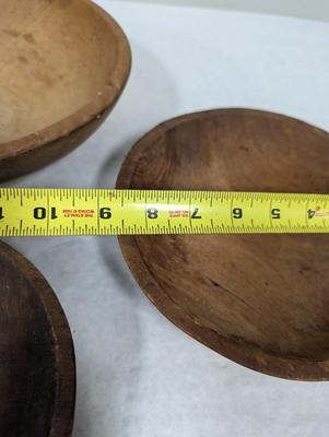 Vintage Hand Turned Wooden Dough Bowls - 1 Munising