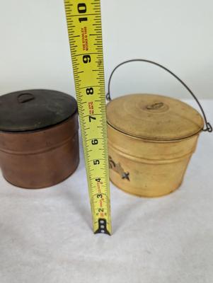 Vintage Art Metal Buckets