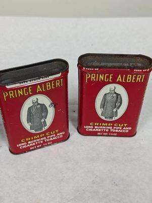 Vintage Tin Cans Superior Snuff Prince Albert & Handpainted Tins