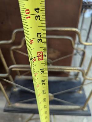 Vintage MCM Glo-Mar Artworks, Inc, NY Tripod Stand Swivel Magazine Rack