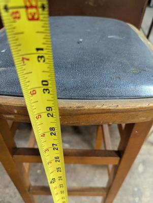 Vintage Cushioned Bar Stool