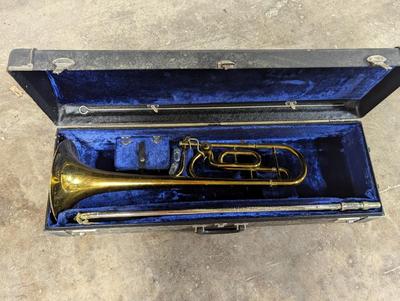 Vintage Trombone With King Case