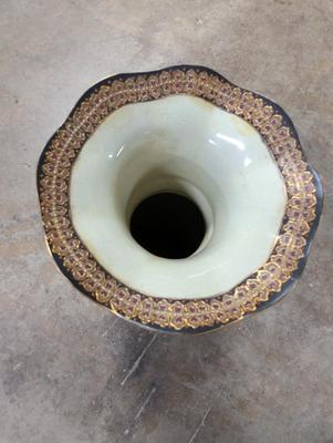 Decorative Asian Floral Floor Vase