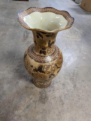 Decorative Asian Floral Floor Vase