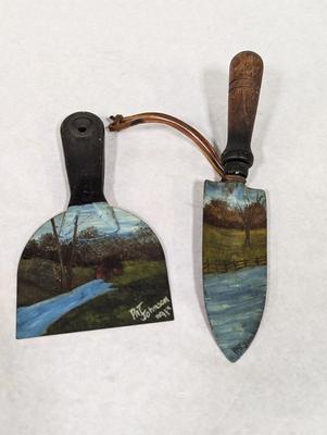 Hand Painted Spade & Mud Blade