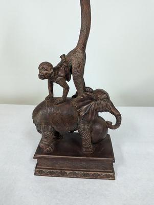 Monkey & Elephant Motif Table Lamp