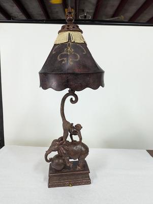 Monkey & Elephant Motif Table Lamp
