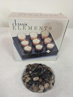 Classic Elements Candles & Pier 1 Decorative Rocks