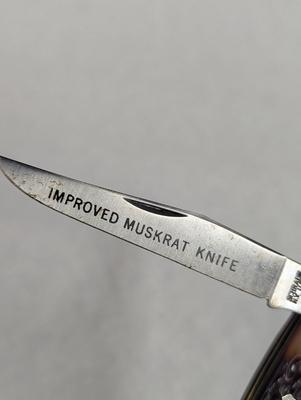 Schrade N.Y. USA 787 Muskrat Pocket Knife With Box