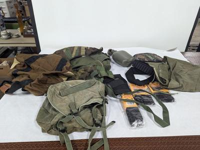 Cammo Caps Ammo Pouches Canteen