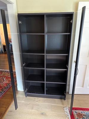 Glass Door Sectional Bookshelf