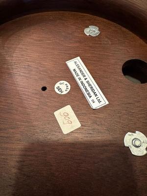 Alexander & Sheridan Woven Leather Back Swivel Barstools