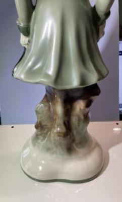 Mid-Century Colonial Gent Ceramic Hand Painted Figurine 16.5" Tall in VG Preowned Condition.