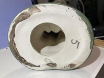 Mid-Century Colonial Gent Ceramic Hand Painted Figurine 16.5" Tall in VG Preowned Condition.