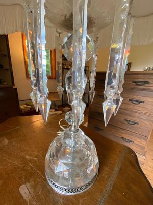 Vintage Italian Handcut Imported Lead Crystal Lamp