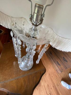 Vintage Italian Handcut Imported Lead Crystal Lamp