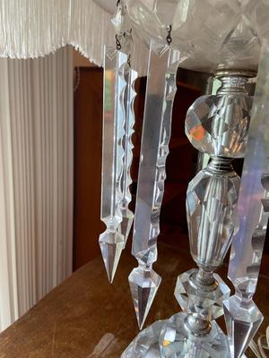 Vintage Italian Handcut Imported Lead Crystal Lamp