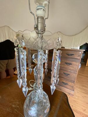Vintage Italian Handcut Imported Lead Crystal Lamp