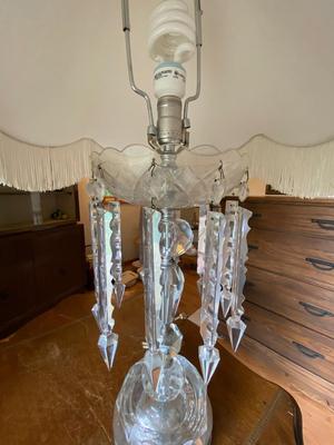 Vintage Italian Handcut Imported Lead Crystal Lamp