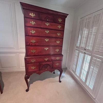 1800s Antique Queen Ann High Boy Dresser with Provenance (2D-BB)
