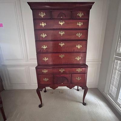 1800s Antique Queen Ann High Boy Dresser with Provenance (2D-BB)