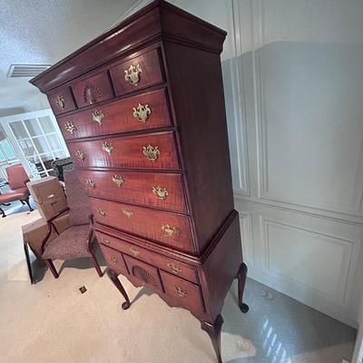 1800s Antique Queen Ann High Boy Dresser with Provenance (2D-BB)