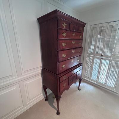 1800s Antique Queen Ann High Boy Dresser with Provenance (2D-BB)