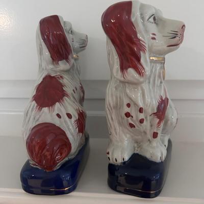 Orange King Charles Staffordshire Dog Figurines (2D-BB)