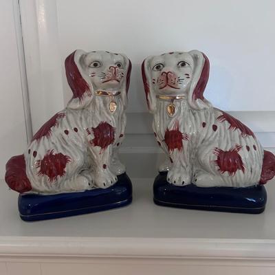 Orange King Charles Staffordshire Dog Figurines (2D-BB)