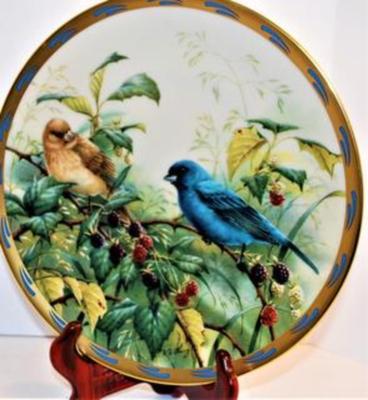 "Indigo Evening" by Artist Catherine McClung - Includes: Plate #A1439, 8" Diameter & Dated 1994