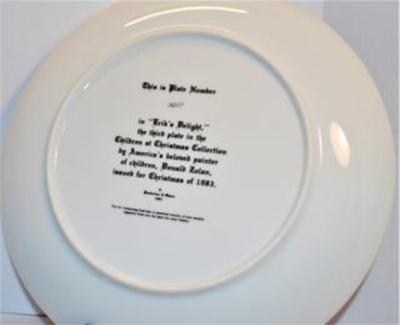 "Erik's Delight" Donald Zolan - Includes: CERTIFICATE OF AUTHENTICITY, Plate #3629, 10" Diameter & Date Closing 1983