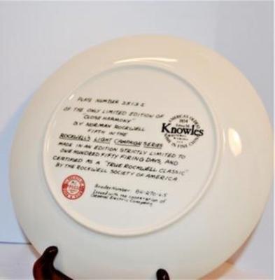 "Close Harmony" by Artist Norman Rockwell - Includes: CERTIFICATE OF AUTHENTICITY, Plate #2513I, 8½" Diameter & from...