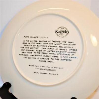 "Melanie - Gone With The Wind Series" by Artist Raymond Kursar - Includes: Plate #: 15521B, 8½" Diameter &...
