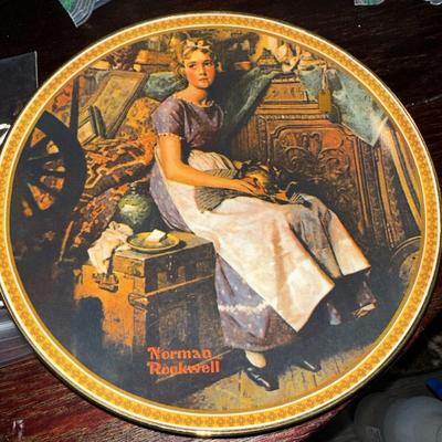 "Dreaming In the Attic" by Artist Norman Rockwell - Includes: CERTIFICATE OF AUTHENTICITY, Plate #4912AN, 8½" Diameter...