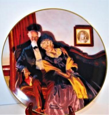 "End of Day" by Artist Norman Rockwell - Includes: CERTIFICATE OF AUTHENTICITY, Plate #3685E, 8½" Diameter