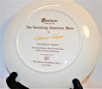 "Victorian Barn" by Artist Harris Hun - Includes: 8½" Diameter & Company: Franciscan Porcelain - "The Vanishing...