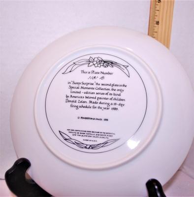 "Sunny Surprise" by Artist Donald Zolan - Includes: CERTIFICATE OF AUTHENTICITY, Plate #1131B, 7½" Diameter & Date...
