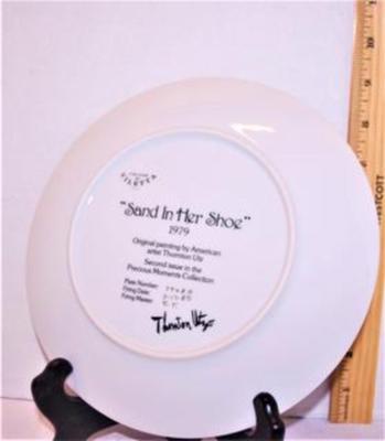 "Sand in Her Shoe" by Artist Thorton Utz- Includes : Plate #7948B, 8½" Diameter & Date Closing 1979