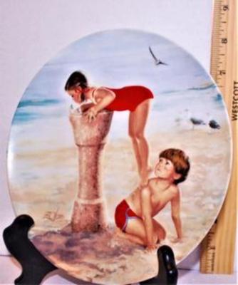 "Beach Break" by Artist Donald Zolan - Includes: CERTIFICATE OF AUTHENTICITY, Plate #7703A, 7½" Diameter & Date...