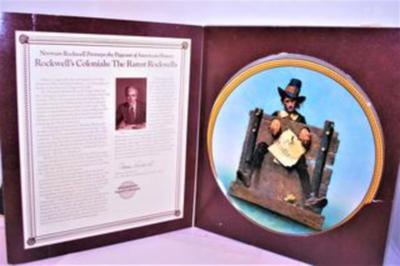"Ye Glutton" by Artist Norman Rockwell - Includes: CERTIFICATE OF AUTHENTICITY, Plate #16846A, 8½" Diameter & Date...