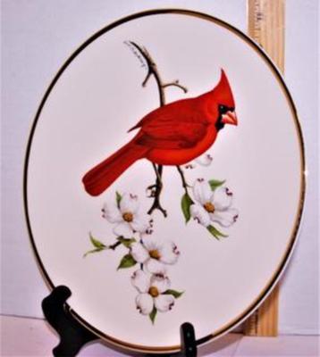 "Cardinal" by Artist Don Eckelberry for Avon - Includes: Plate #55986, (Large) 10¼" Diameter & Date Closing 1970's