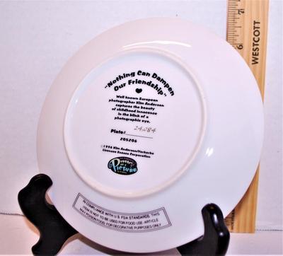 "Nothing Can Dampen Our Friendship" Kim Anderson - Includes: #24,084, 6½" Diameter & Date Closing 1996