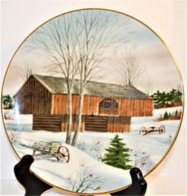 "The Appalachian Barn" by Artist Harris Hun - Includes: 8½" Diameter & Company: Franciscan Porcelain - "The...