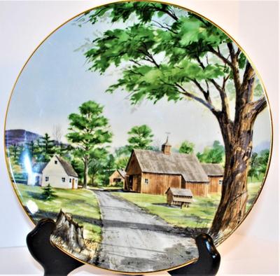 "New England Barn" by Artist Harris Hun - Includes: 8½" Diameter & Company: Franciscan Porcelain - "The Vanishing...