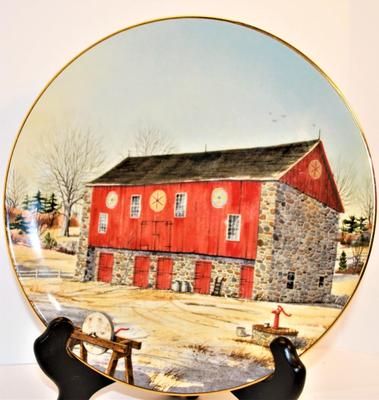 "Lancaster Barn" by Artist Harris Hun - Includes: 8½" Diameter & Company: Franciscan Porcelain - "The Vanishing...