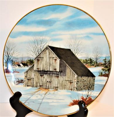 "Forebay Barn" by Artist Harris Hun - Includes: 8½" Diameter & Company: Franciscan Porcelain - "The Vanishing...