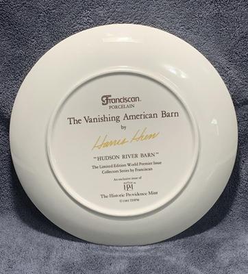 "Hudson River Barn" by Artist Harris Hun - Includes: 8½" Diameter & Company: Franciscan Porcelain - "The...